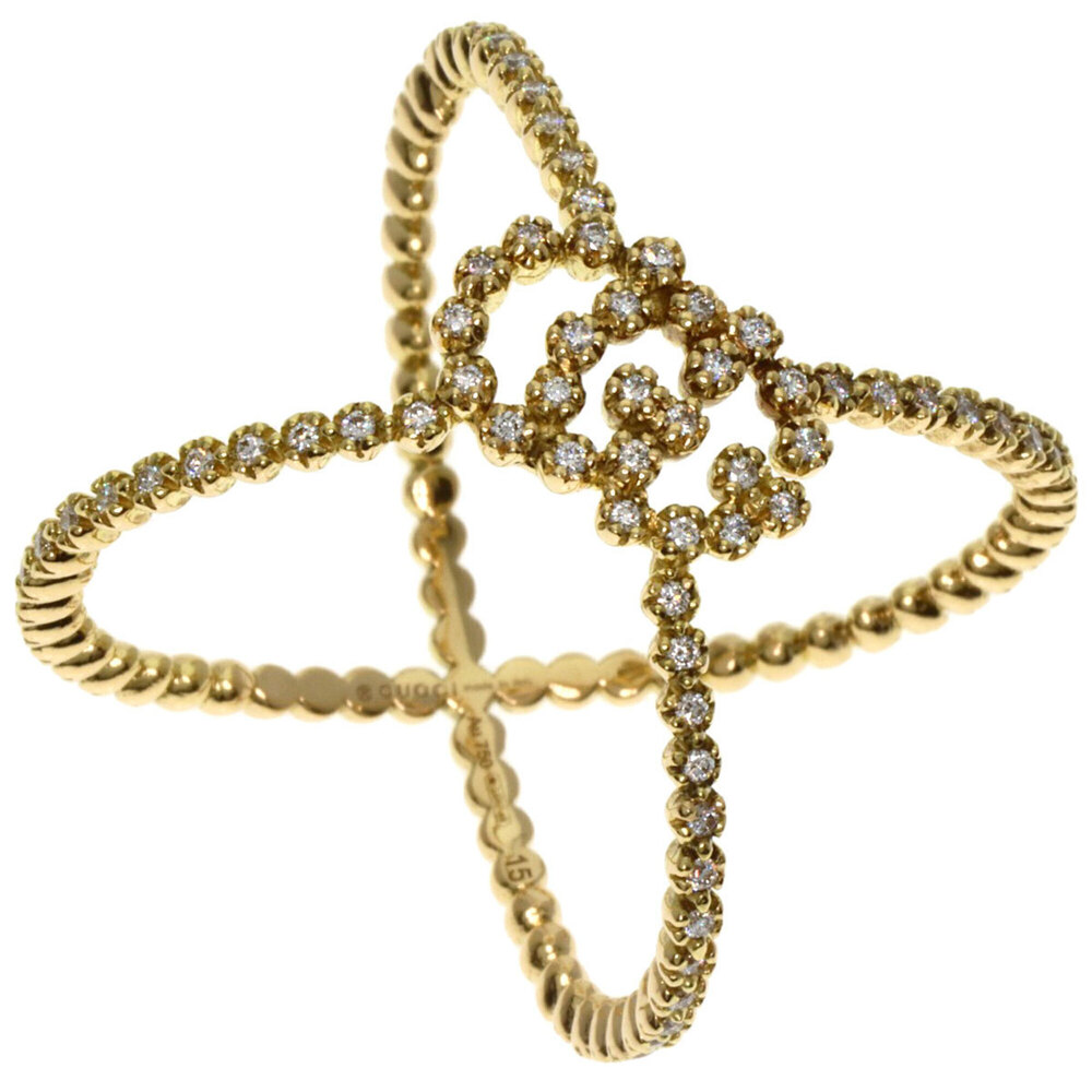 GUCCI 18k Gold Diamond Ring
